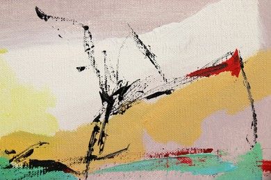 Art abstract background. Acrylic on canvas. Splashing brushstrokes of paint.