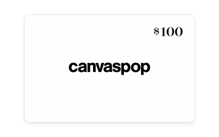 A canvaspop gift card.
