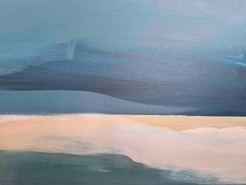 Blue Abstract Art Painting background. Modern art. 
