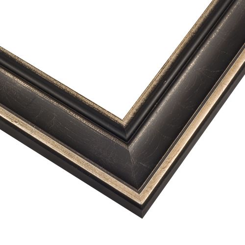 Sofia - Satin, Distressed Black & Silver