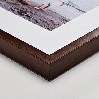 Espresso wood frame, 2" mat.