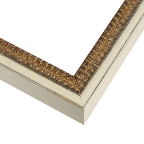 Spiro - Satin, Distressed, Antiqued White & Gold
