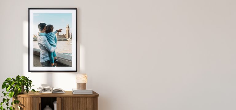 Framed print of son and father