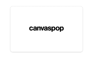 A canvaspop gift card.