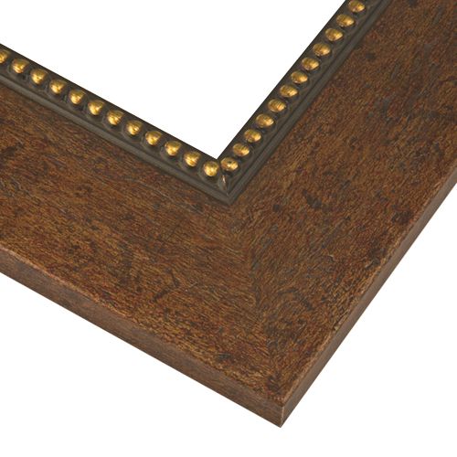 Delilah - Glossy, Distressed Walnut & Gold