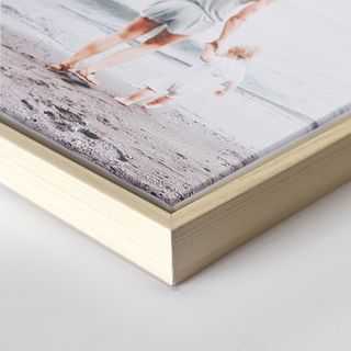 Espresso wood frame, 1.75" deep.